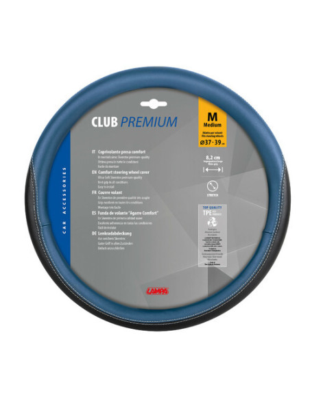 Club, coprivolante in Skeentex - M - Ø 37/39 cm - Nero/Blu
