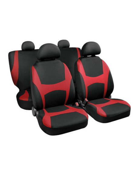 Capri, set fodere coordinate - Nero/Rosso