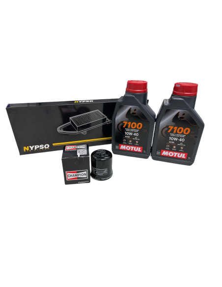 Kit tagliando per Piaggio Beverly 300 dal 2010 al 2016 con filtro olio/aria + olio Motul 7100 10w40