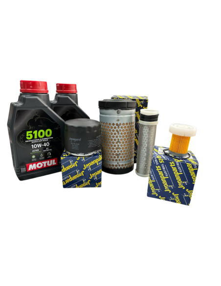 Kit tagliando filtri AIXAM KUBOTA CITY COUPE' 2016 KFZ482 + olio MOTUL 5100 10W40
