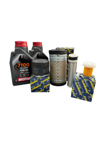Kit tagliando filtri AIXAM KUBOTA CITY COUPE' 2016 KFZ482 + olio MOTUL 7100 10W40