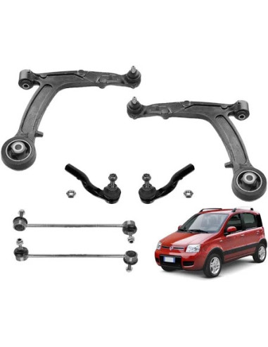 KIT 6pz BRACCI + BIELLETTE + TESTINE STERZO  PER PANDA 169